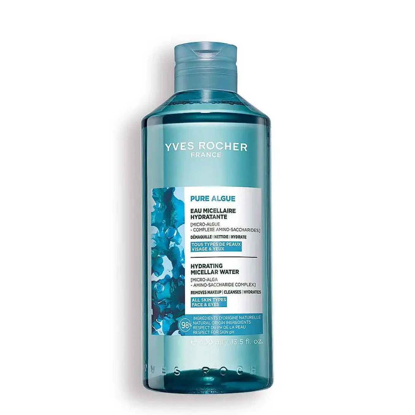 Yves Rocher Eau Micellaire Démaquillante 2-en-1 Pure Algue 400 ml – YVES ROCHER 400ml