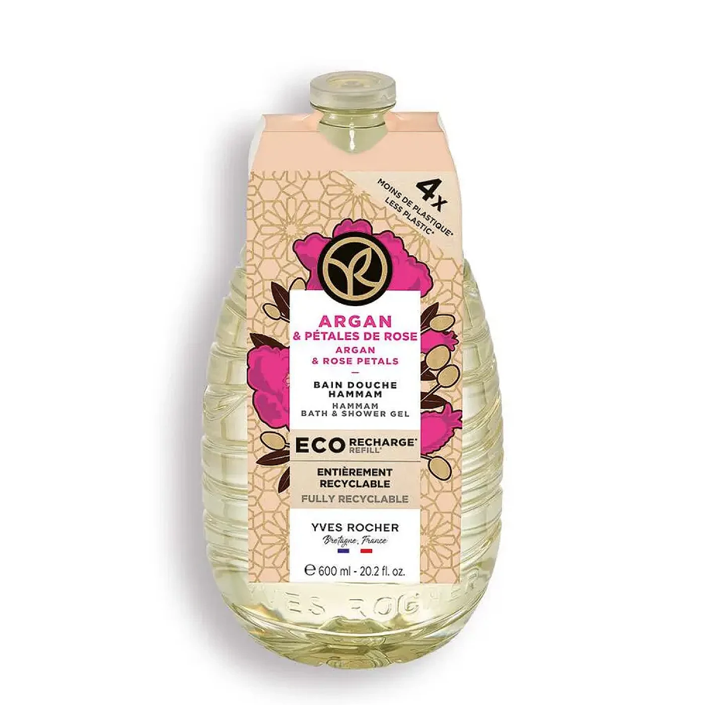 Yves Rocher Éco-Recharge Bain Douche Argan & Pétales de Rose 600 ml – YVES ROCHER