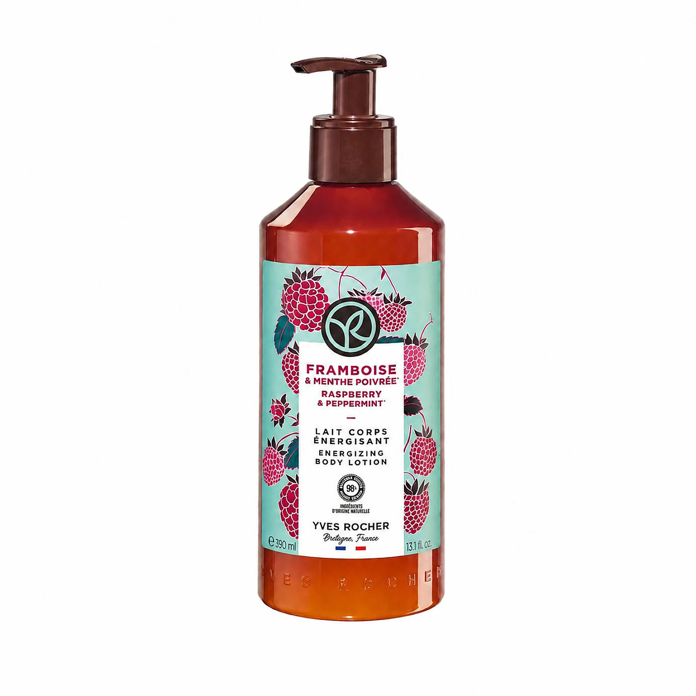 Yves Rocher Lait Corps Énergisant Framboise & Menthe Poivrée 390 ml – YVES ROCHER 390ml