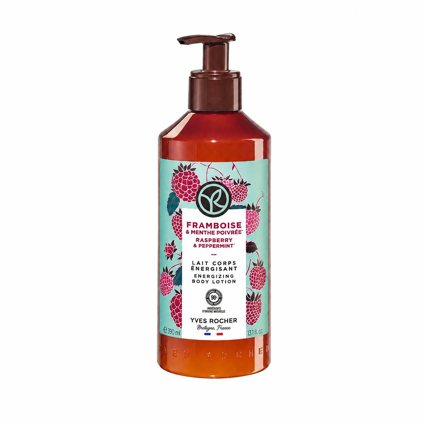 Yves Rocher Lait Corps Énergisant Framboise & Menthe Poivrée 390 ml – YVES ROCHER 390ml