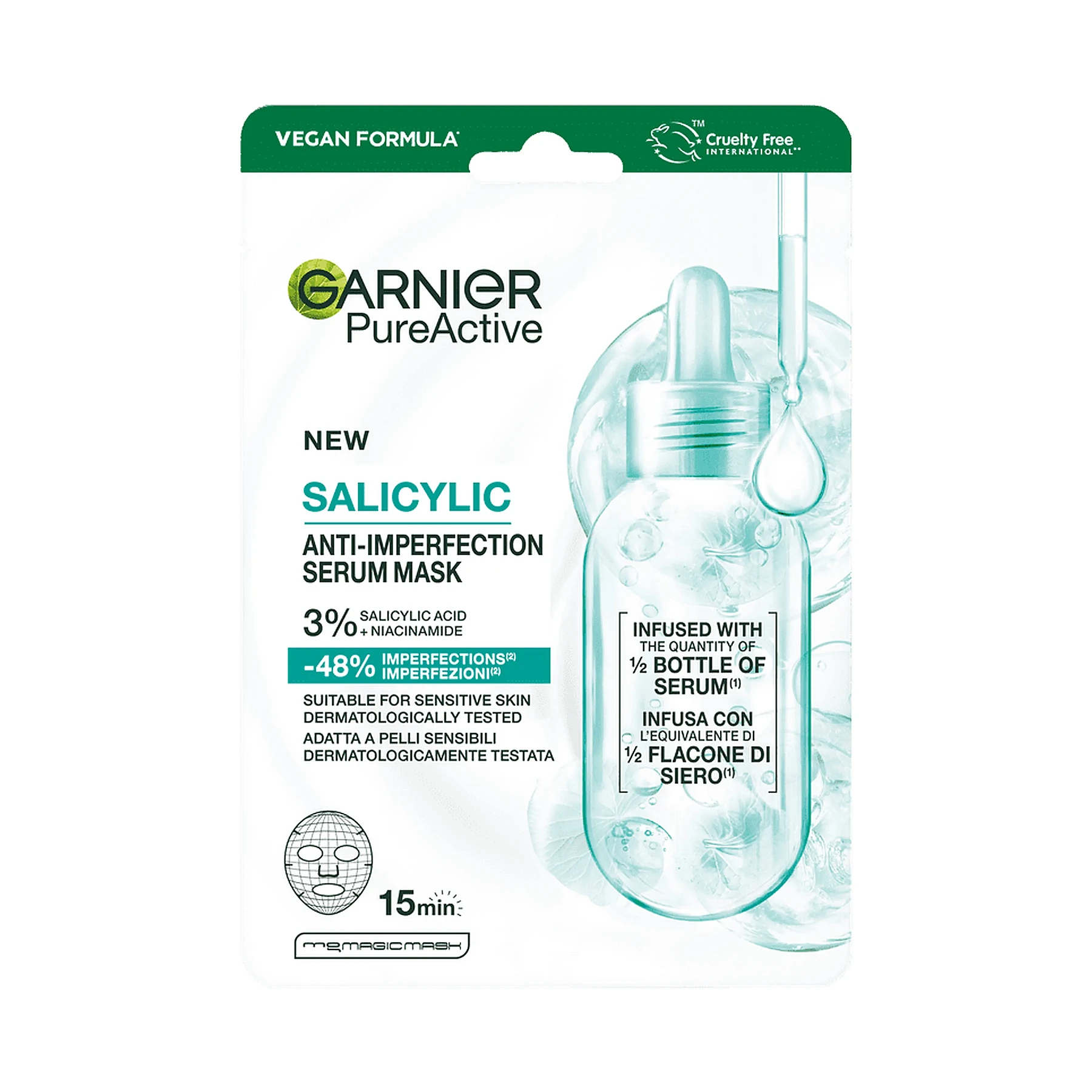 Garnier Skin Active Masque Tissu Anti-Imperfections – GARNIER 1 masque tissu