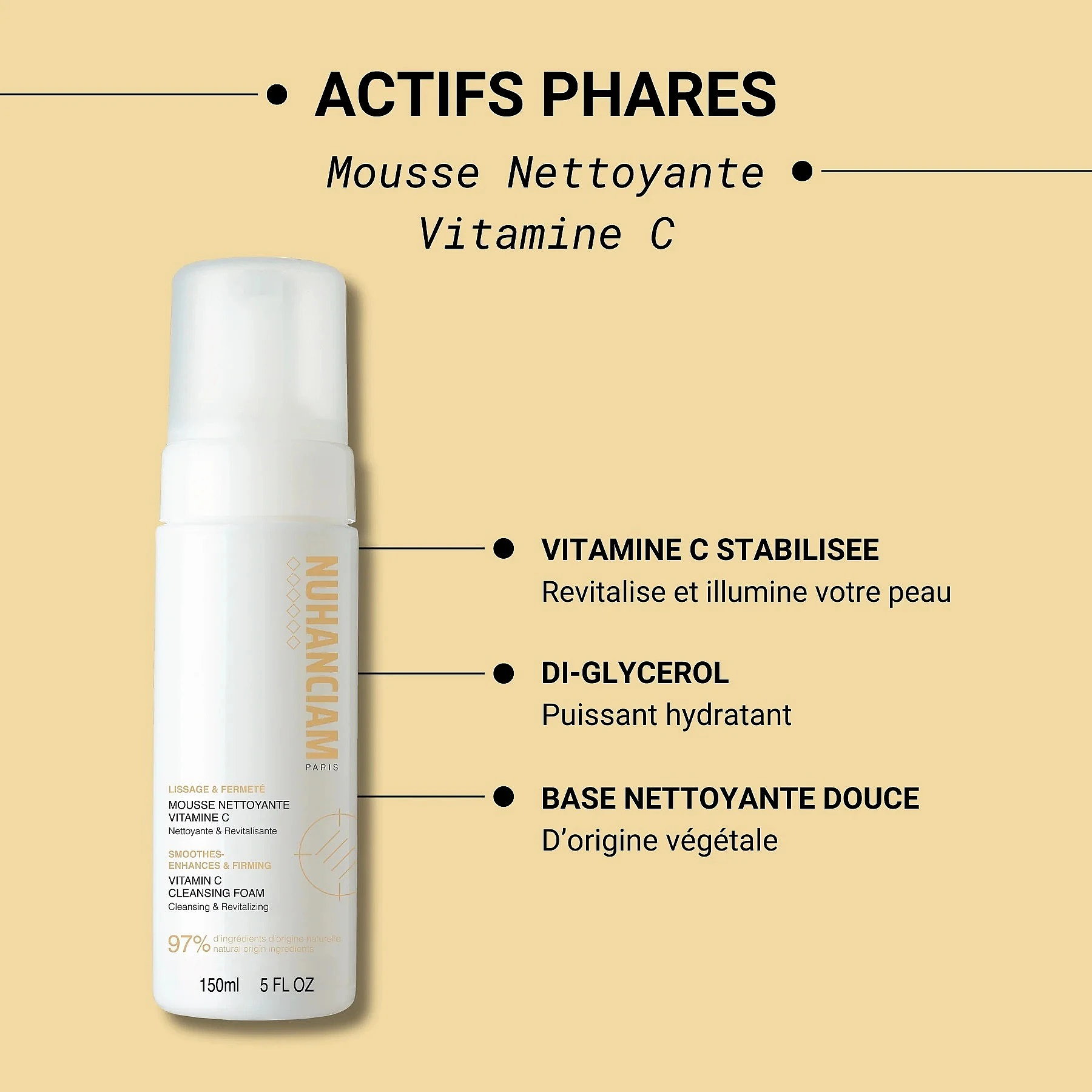NUHANCIAM MOUSSE VIT C 150ML