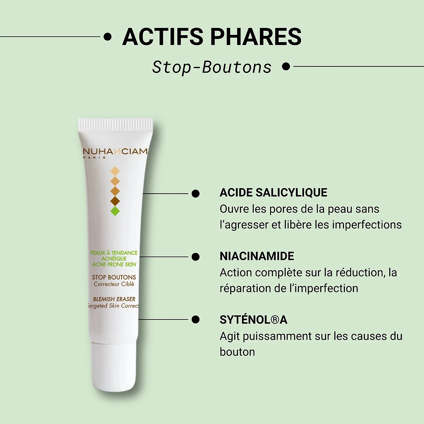 NUHANCIAM STOP BOUTON