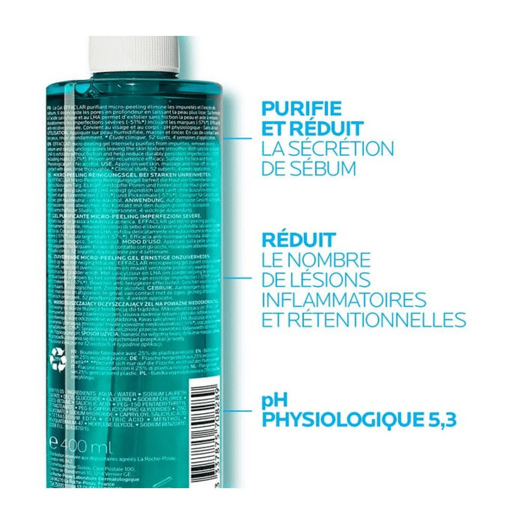 EFFACLAR GEL PURIFIAN MICRO PEELING 400ML