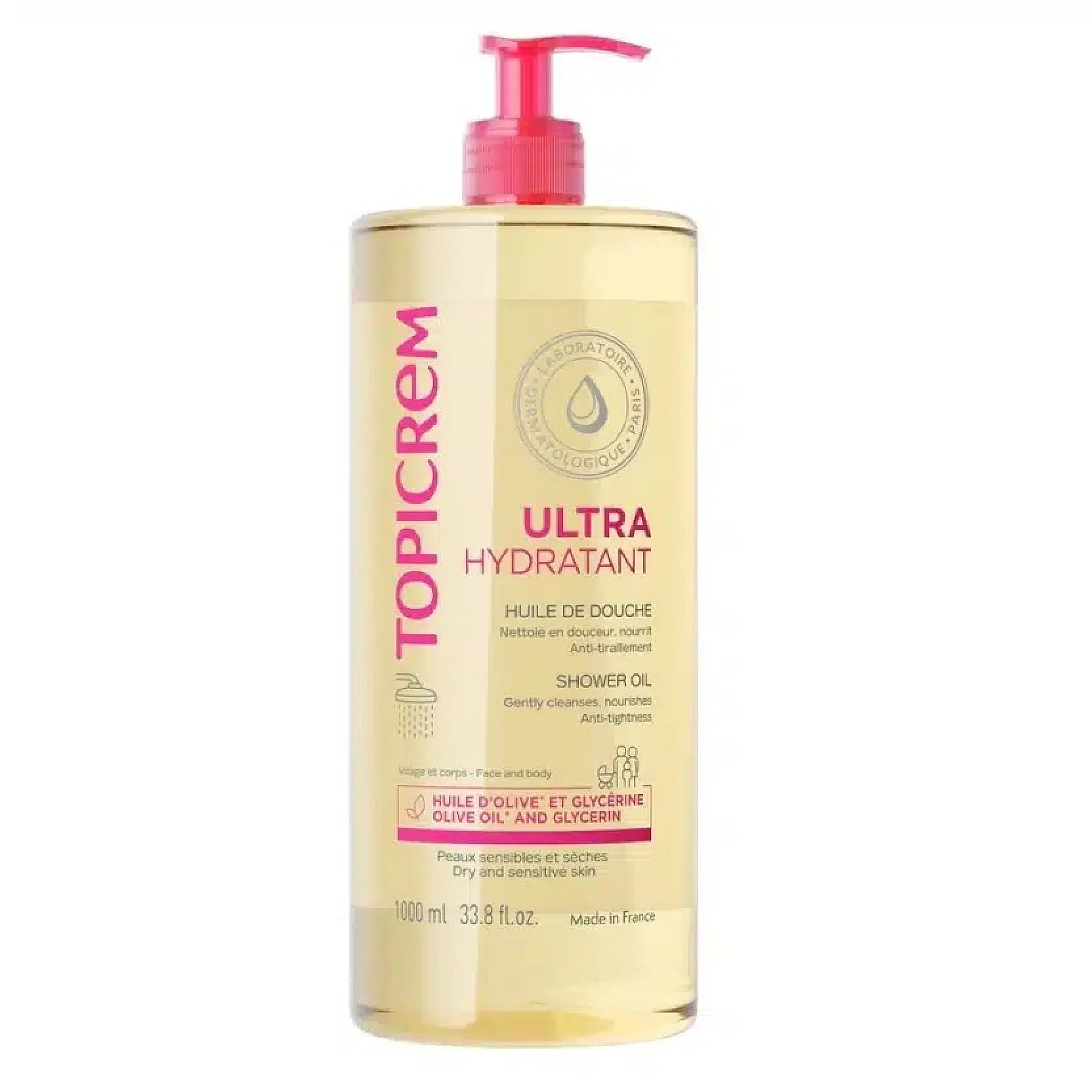 Topicrem Ultra-Hydratant Huile de Douche 1 Litre