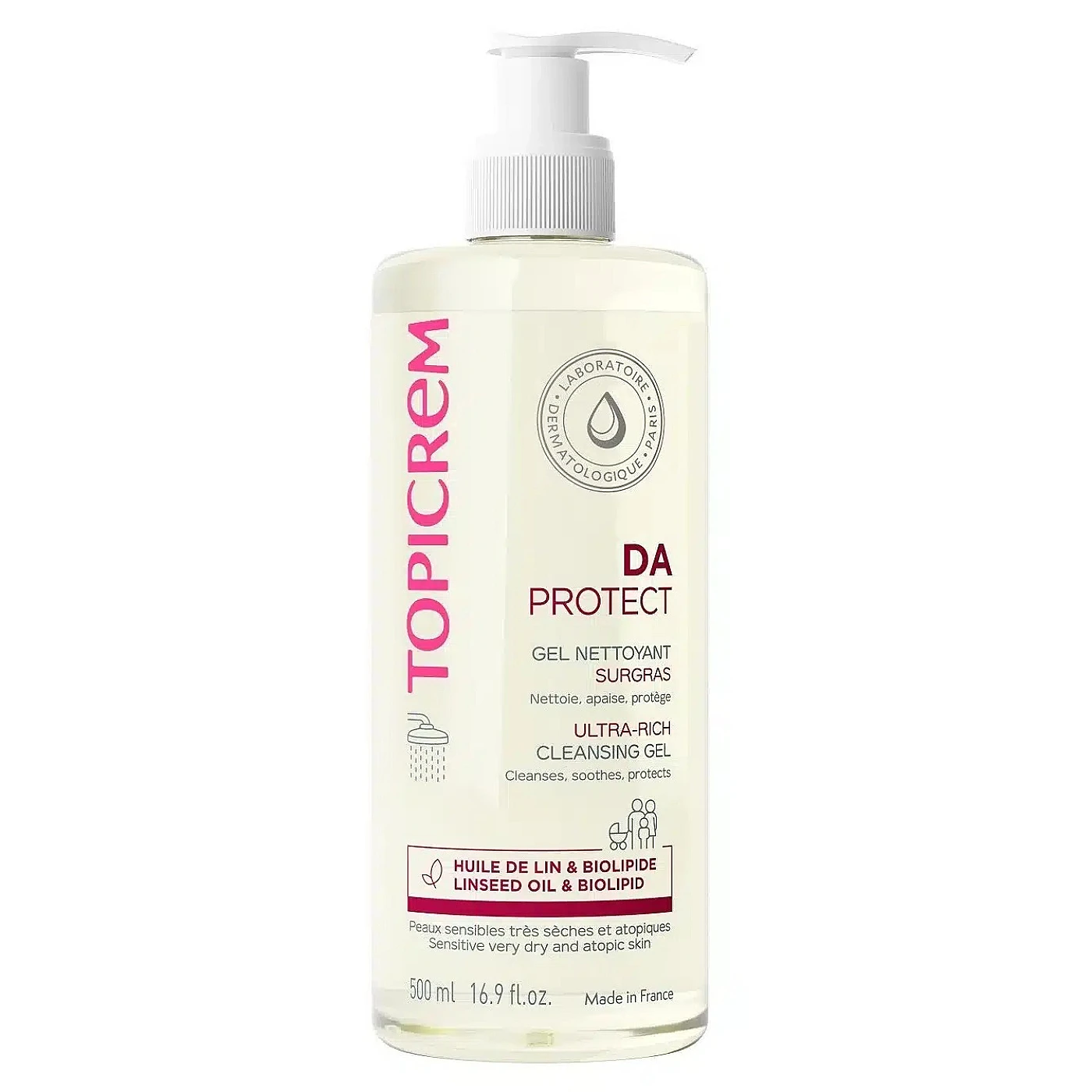 Topicrem DA Gel Nettoyant Surgras 500ml