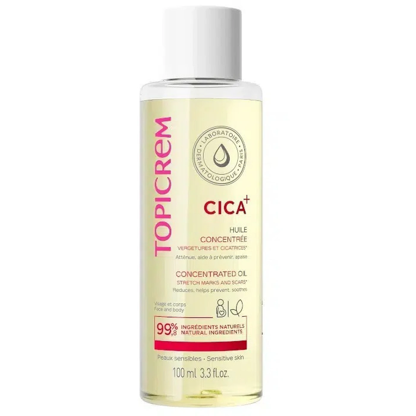 TOPICREM CICA Huile Concentrée Vergetures et Cicatrices 100ml