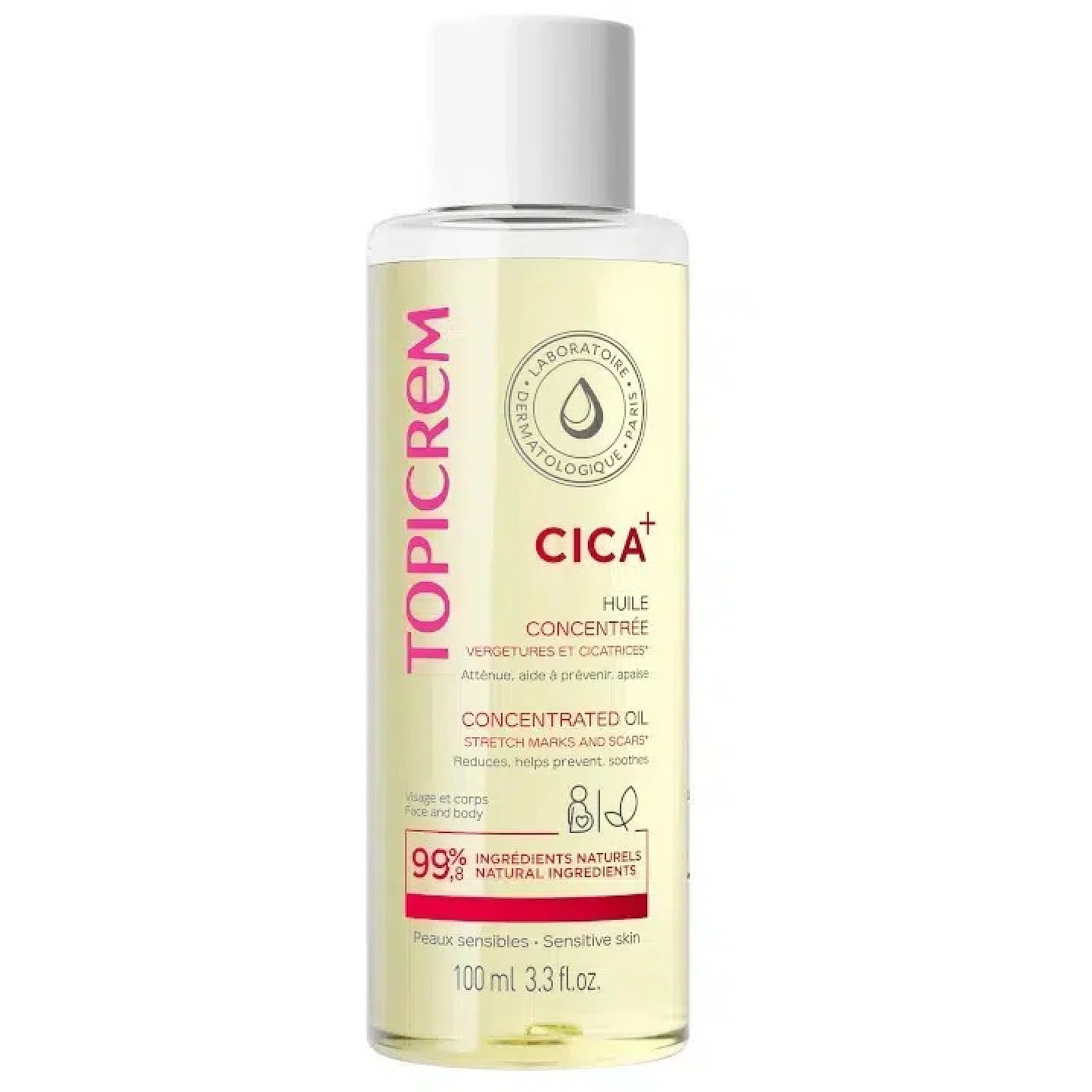 TOPICREM CICA Huile Concentrée Vergetures et Cicatrices 100ml