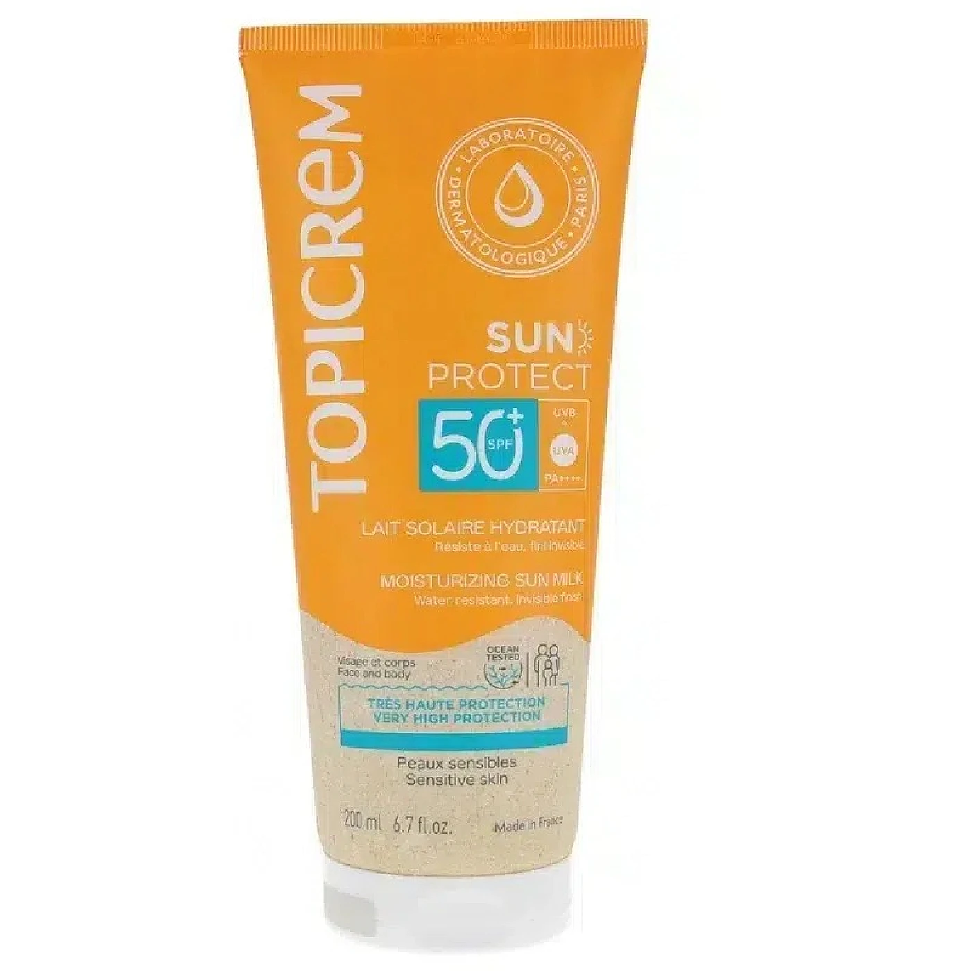 Topicrem Sun Protect Lait Solaire Hydratant Spf50+ 200 ml