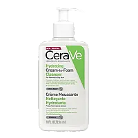 CeraVe – Crème Moussante Nettoyante Hydratante Visage pour les Peaux Normales à Sèches 236ml 473ml