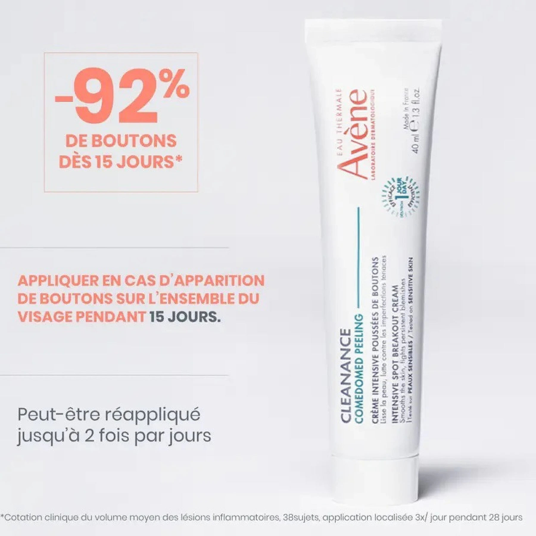 Avène Cleanance Comedomed Peeling Crème Intensive Poussée de Boutons 40 ml – Avène 30ml