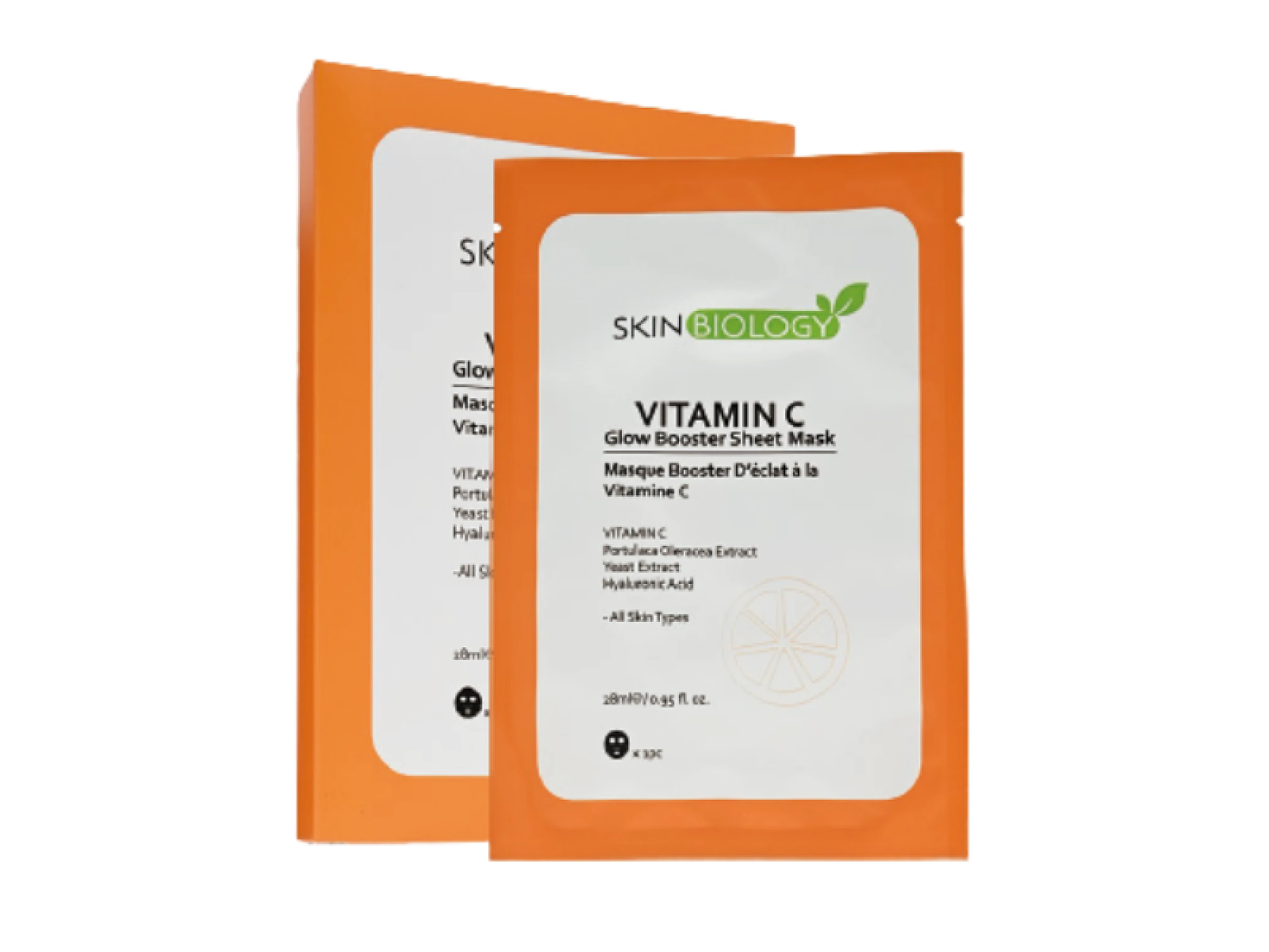 Skin Biology Masque Booster d'Éclat à la Vitamine C – SKIN BIOLOGY 28 ml x 5 masques