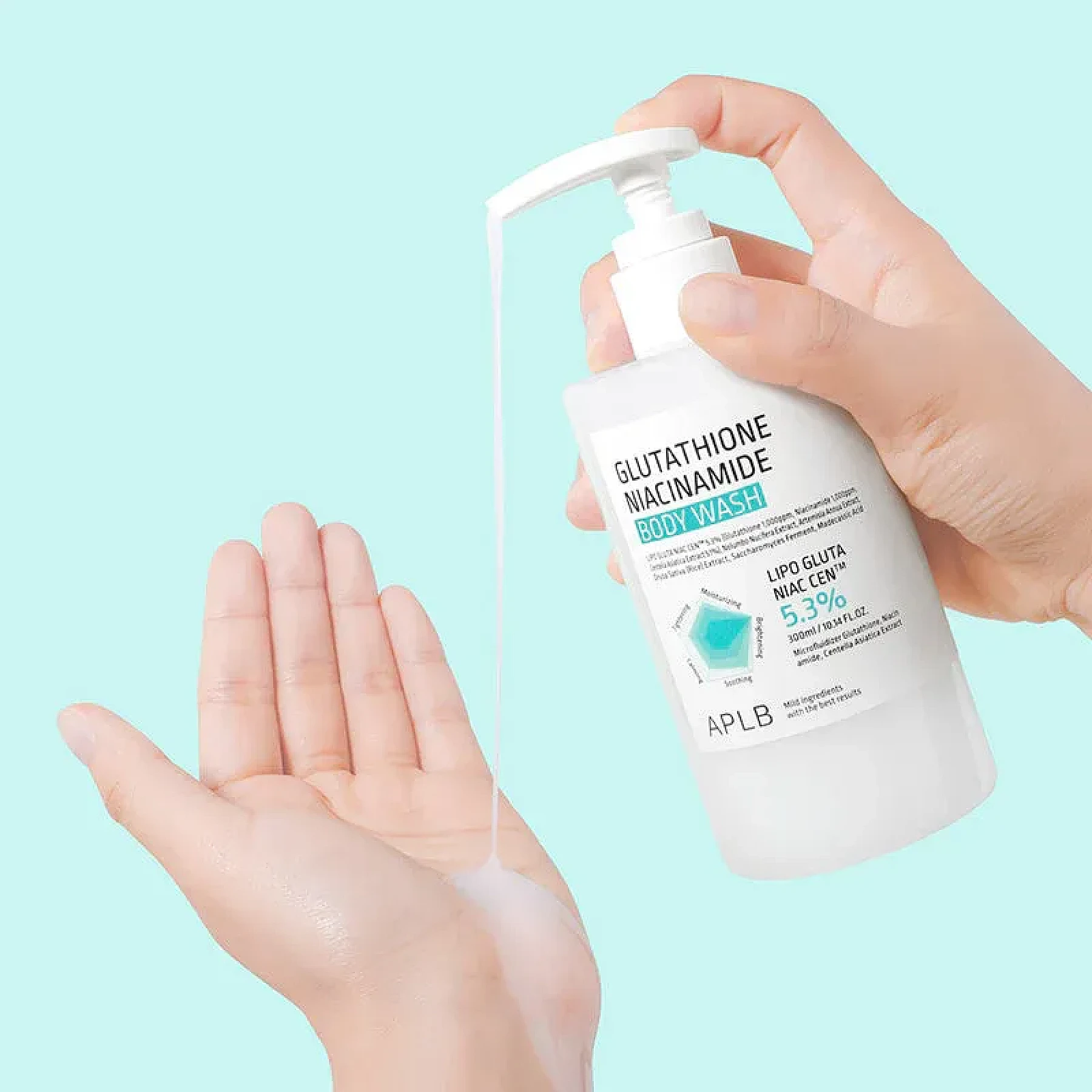 APLB Glutathione Niacinamide Gel Douche Éclaircissant 300 ml