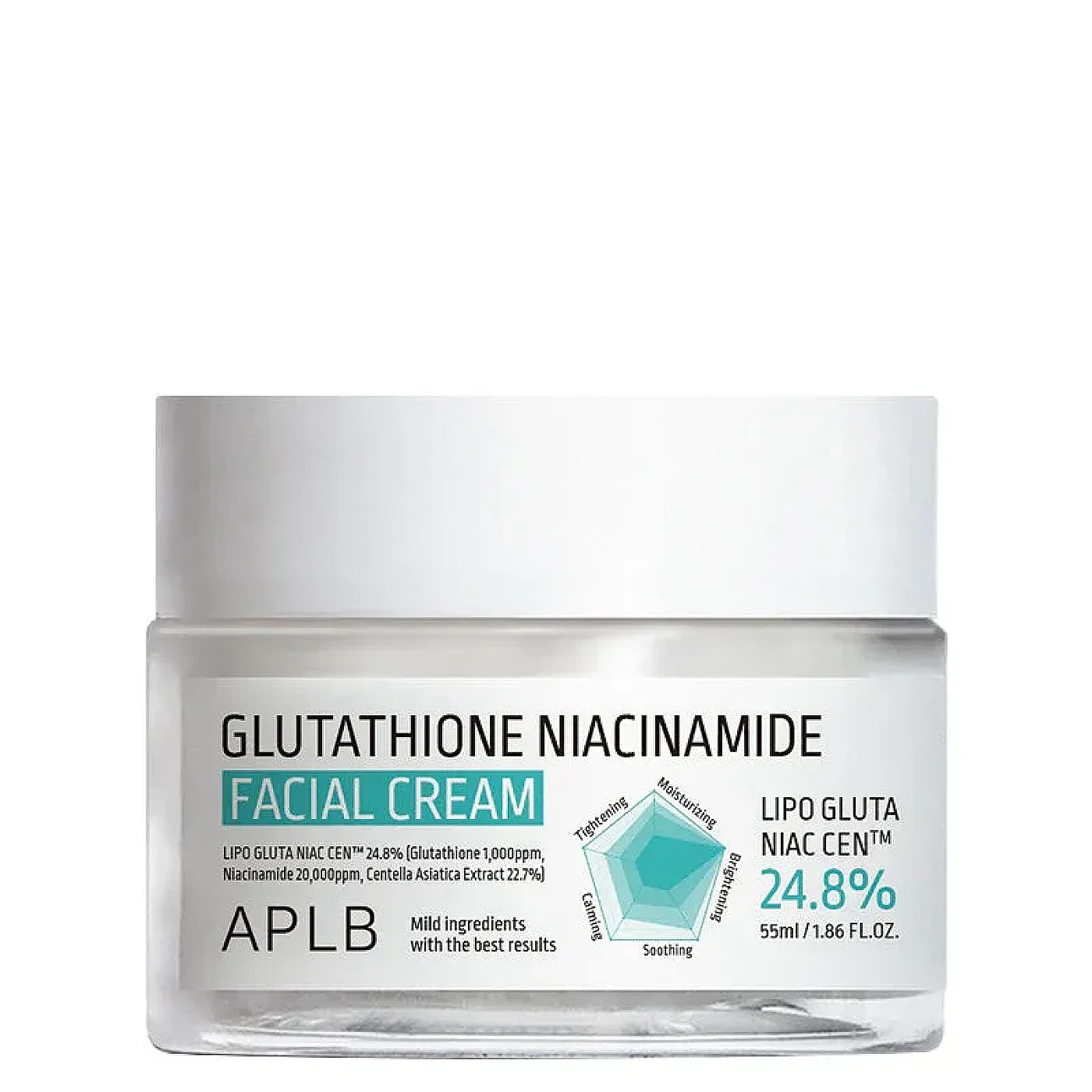  APLB Glutathion Niacinamide Crème Visage Unifiant et Anti Age 55 ml