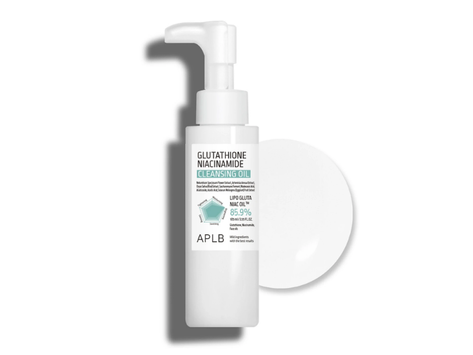 APLB, Huile nettoyante au glutathion et au nicotinamide, 105 ml