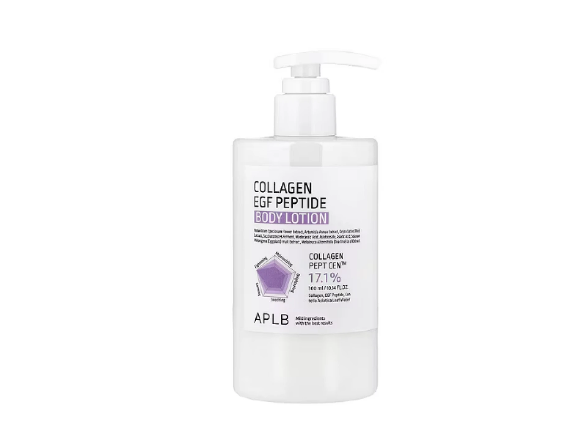  APLB Lait Corporelle Rafermissant au Peptide de Collagène EGF sans Parfum Peau Sensible 300 ml