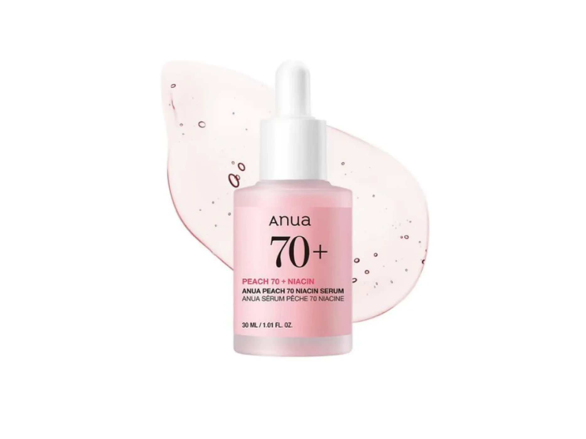 ANUA Peach 70% Niacinamide Sérum Éclat Peau de Pêche 30 ml