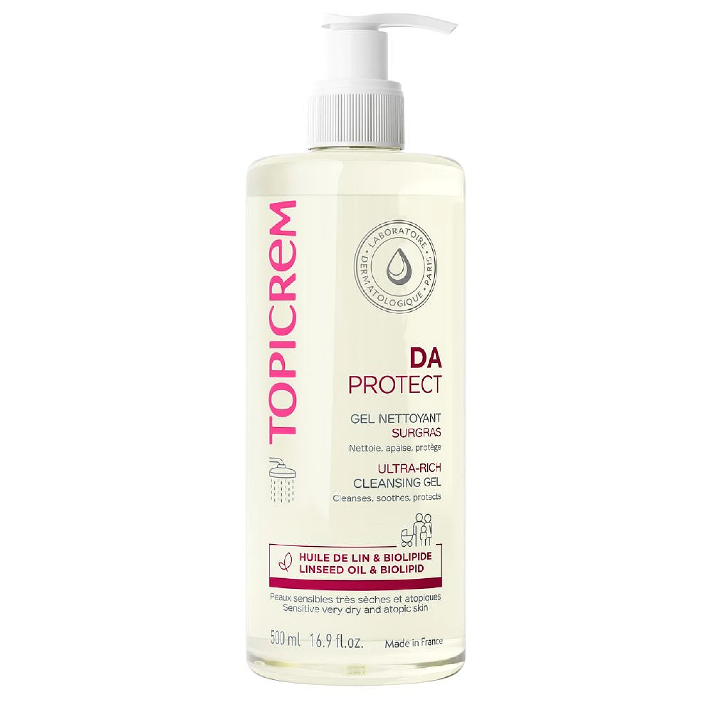 Topicrem DA Gel Nettoyant Surgras 500ml